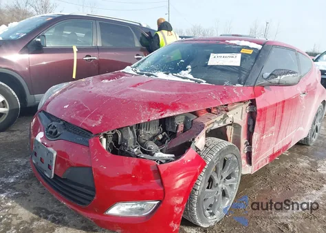 2017 Hyundai Veloster z USA, uszkodzony, nr VIN KMHTC6AD2HU307453